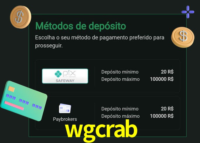 O cassino wgcrab oferece uma grande variedade de métodos de pagamento